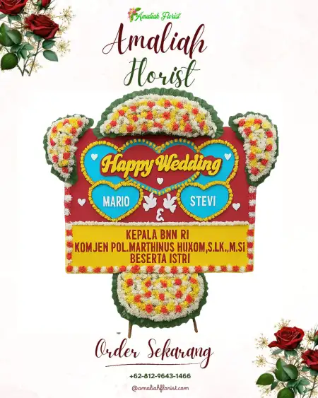 Papan Bunga Pernikahan Karang Dalam